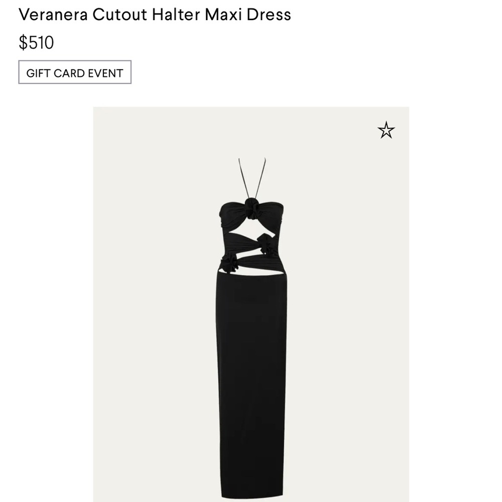 Maygel Coronel Black Cutout Halter Maxi Dress